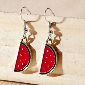 🔴 Watermelon Drop Earrings